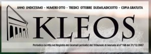 Testata del giornale Kleos